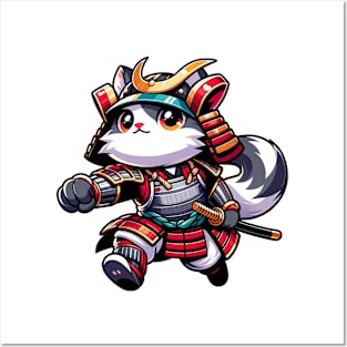 Samurai cat Posters and Art